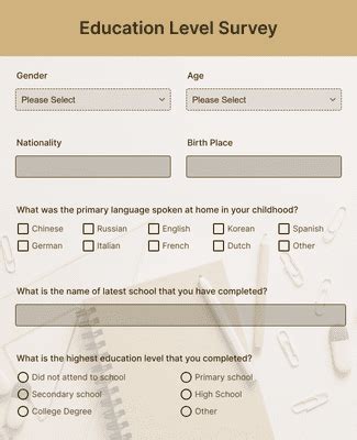 how to ask about the education level in a survey without sounding too formal